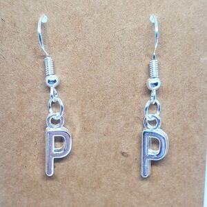 ‼️B2G1 P Initial Earrings, New